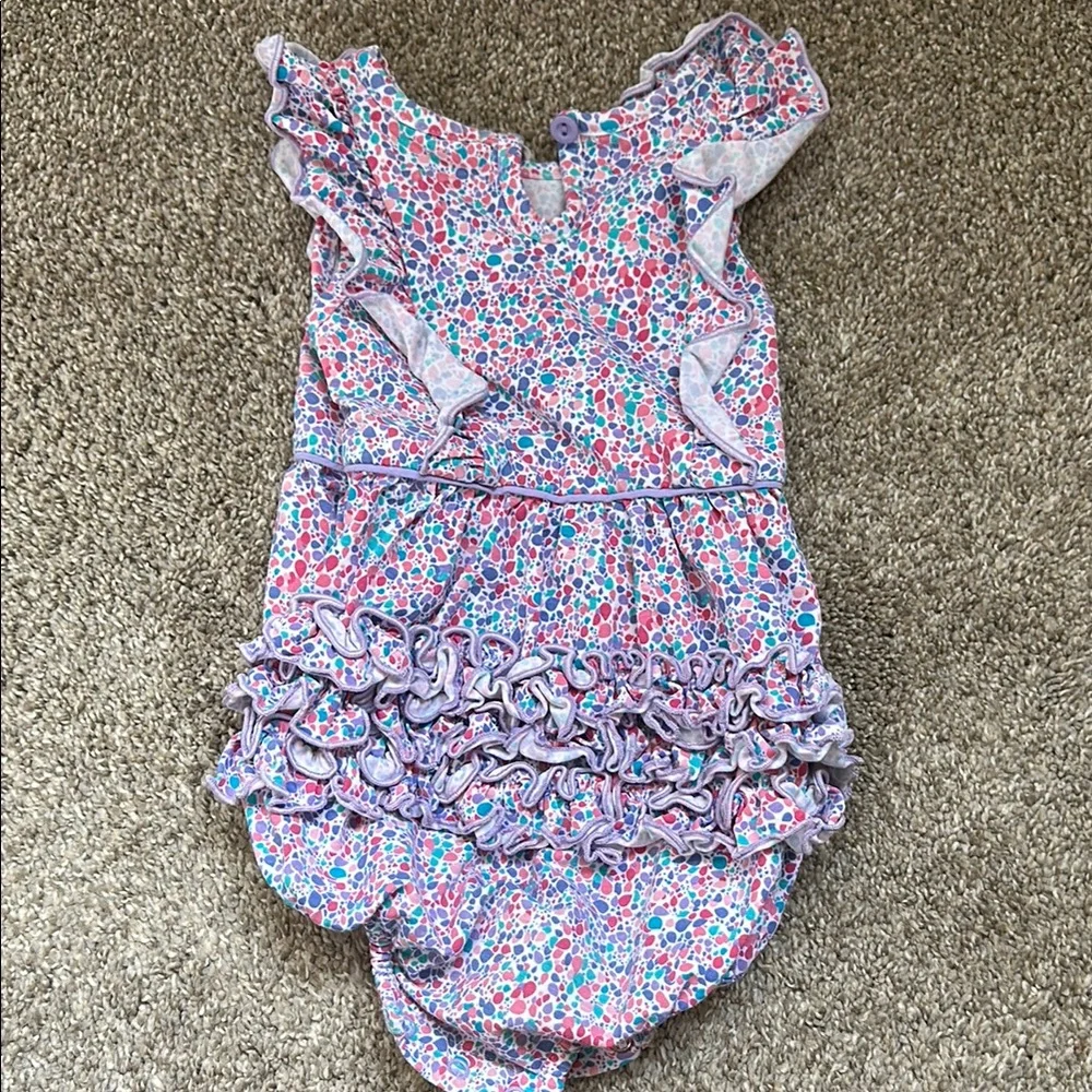 Ruffle Butts. Waterfall Ruffle Romper - Picture 2 of 4